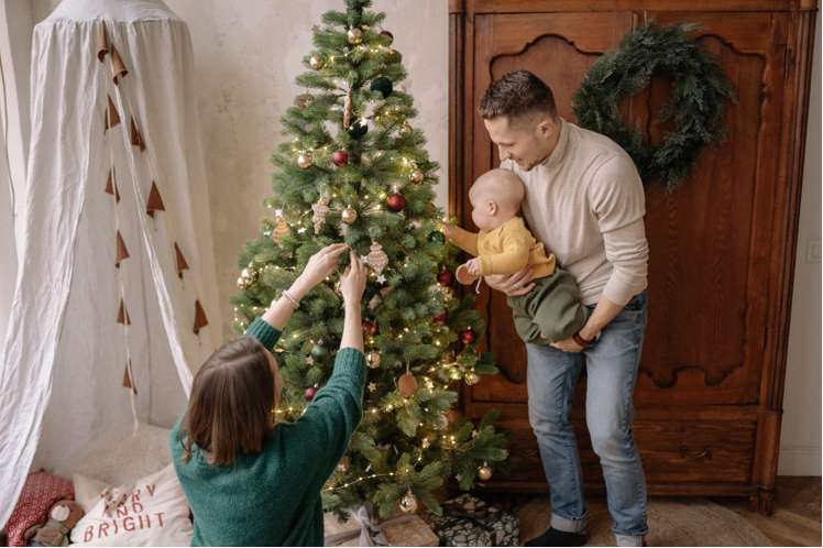 Creating a Festive Atmosphere with a Skinny Christmas Tree and Garland